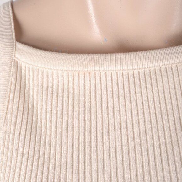 Vince Cotton-Blend Ribbed High-Neck Knit Midi Dress - Picture 4 of 4